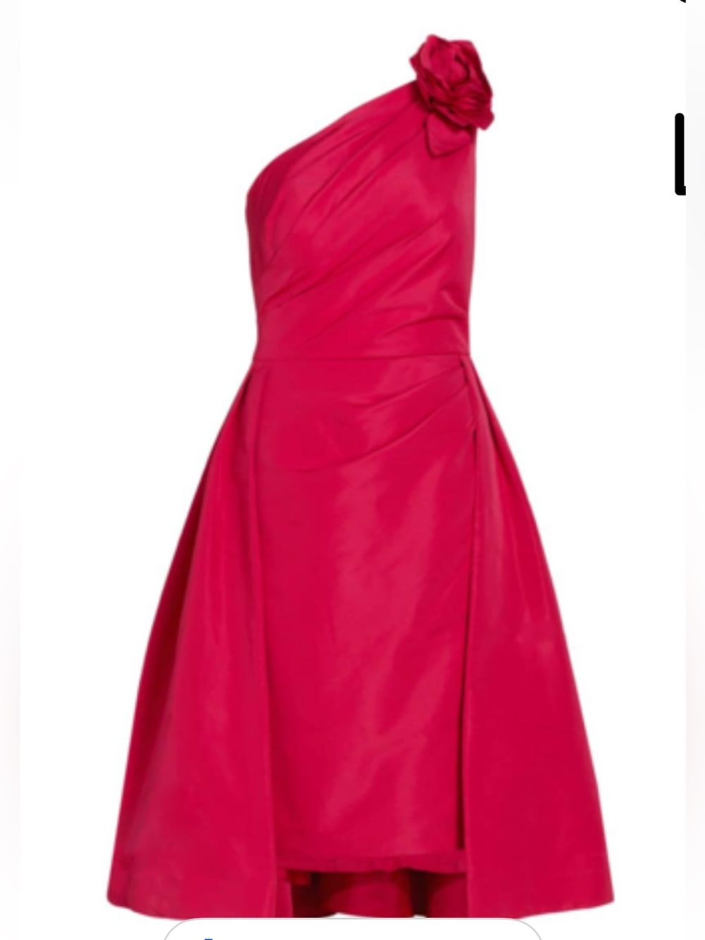 Teri Jon by Ricki Freeman One-Shoulder Cocktail Dress in Cherry size 10